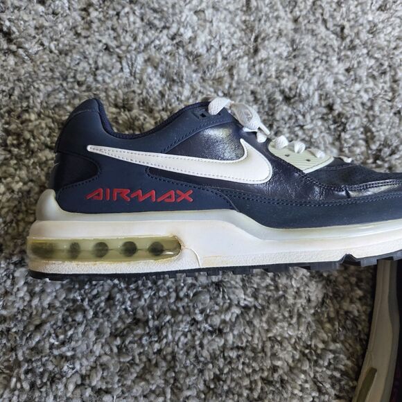 Nike Air Max LTD 3 Men’s Low Top Lace-Up Leather Sneakers Blue/White/Red Size 11 main image 5
